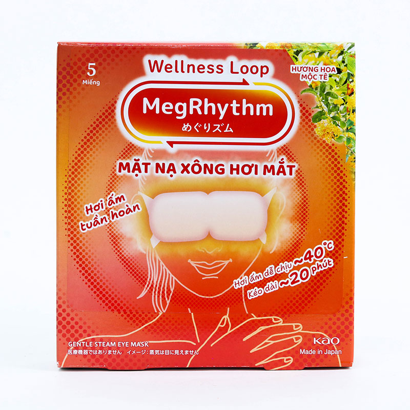 Mặt nạ xông hơi mắt MegRhythm hương hoa mộc tê 5 miếng