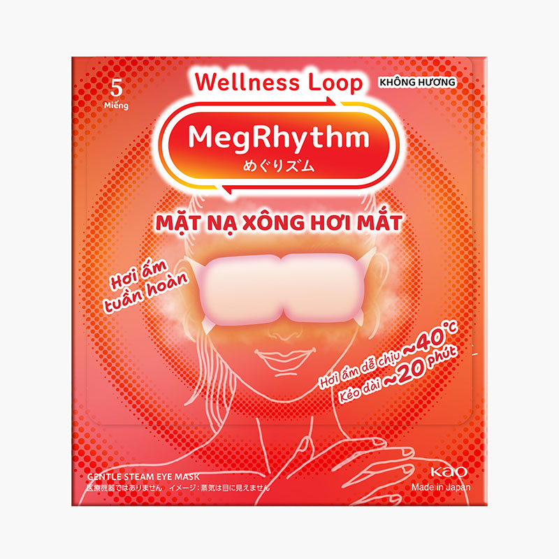 Mặt nạ xông hơi mắt MegRhythm không hương 5 miếng