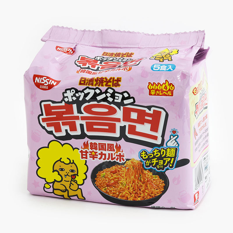 TPBS: Mì xào cay Hàn Quốc vị gà sốt phô mai Carbonara Nissin 100gx5 gói