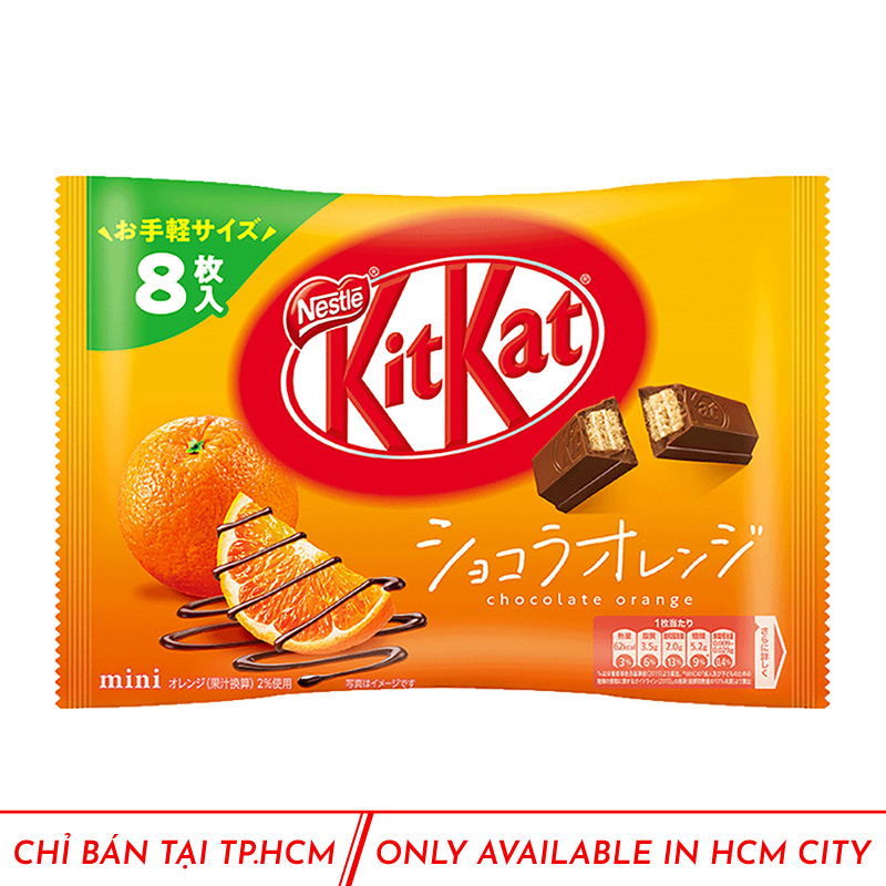 Bánh Kitkat Socola cam Nhật Bản 92.8g (11.6g x 8 cái) - Hachi Hachi Japan Shop