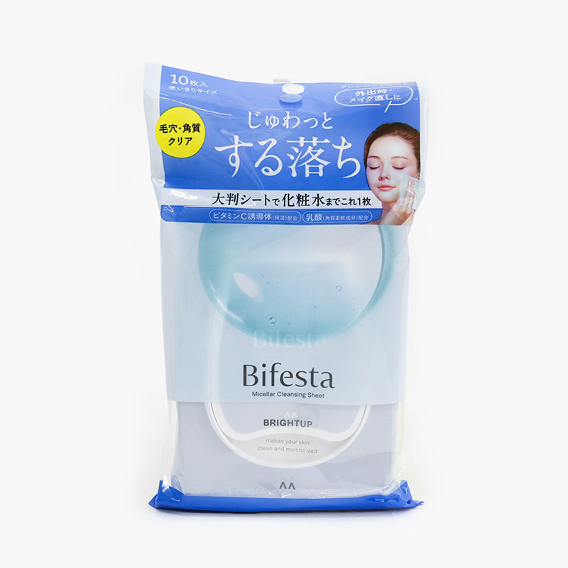 Khăn ướt tẩy trang sáng da Nhật Bản Bifesta  Micellar Brightup 10 miếng