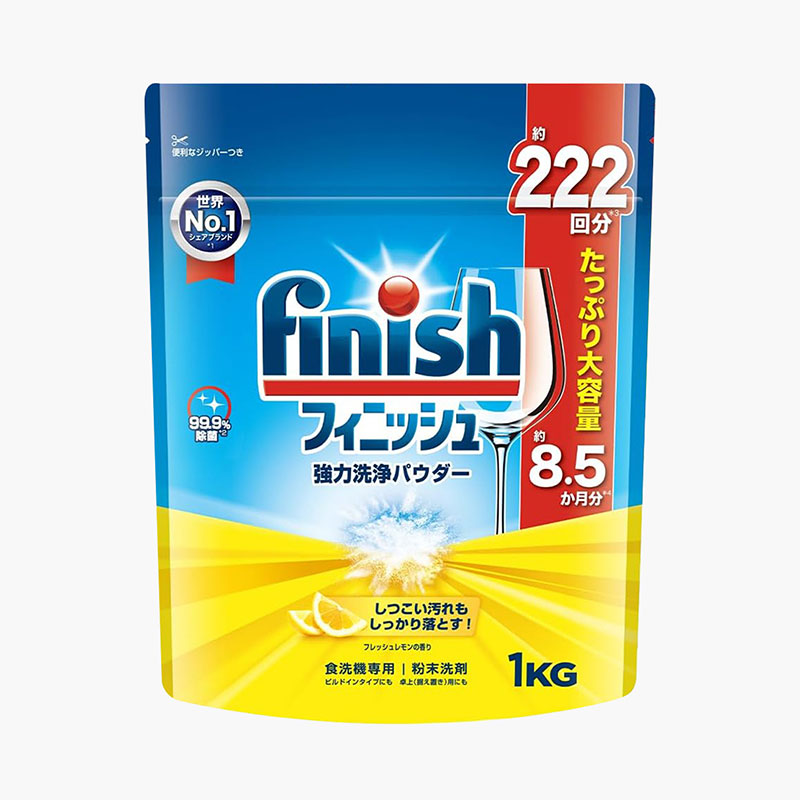 Bột rửa chén Finish khử mùi kháng khuẩn, sạch lồng máy hương chanh 1kg