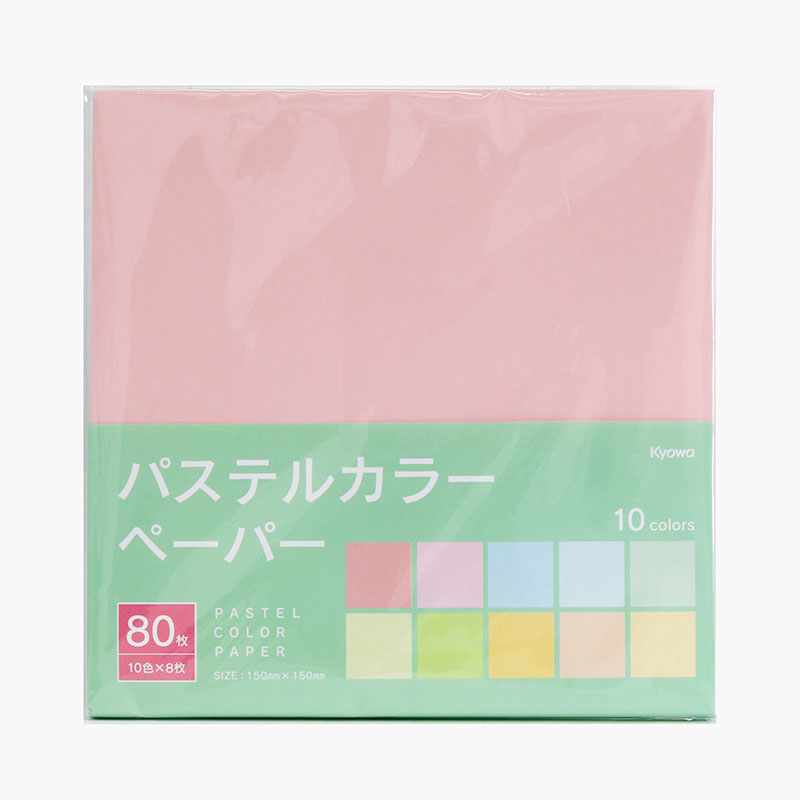 Giấy xếp hình Origami Nhật Bản 10 màu 15x15cm 80 tờ