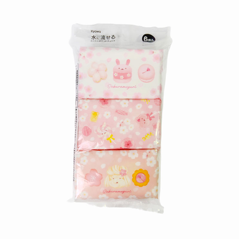 Khăn giấy bỏ túi hoa Sakura 2 lớp (8 tờ x 6 gói)