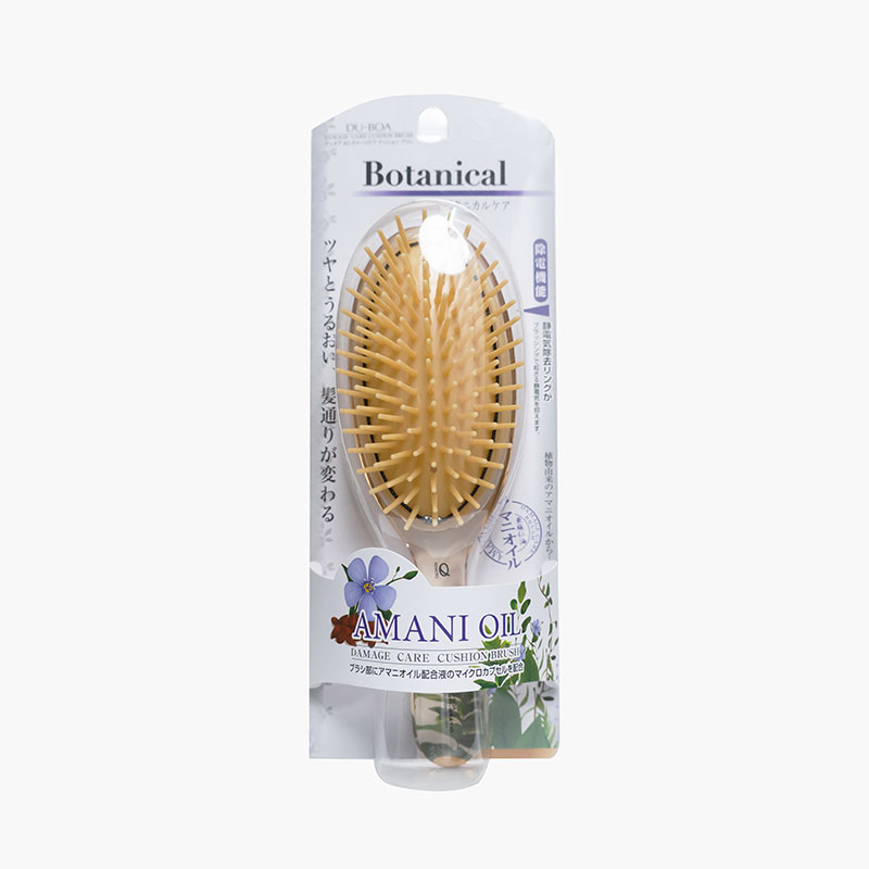 Lược chải đầu Botanical Amani Oil 15.5cm, gỡ rối, giảm rụng, dưỡng tóc bóng mượt