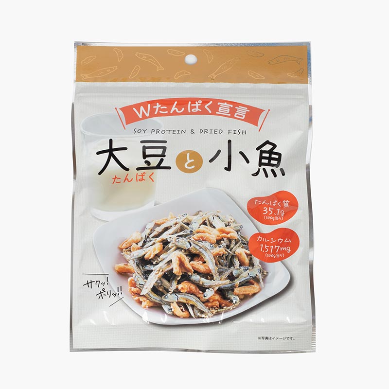 Cá cơm sấy giòn tẩm gia vị và đậu nành Okabe 40g
