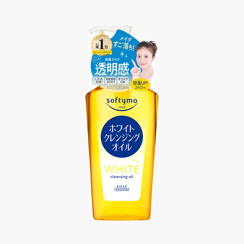 Dầu tẩy trang dưỡng sáng da Kose Softymo White Cleansing Oil 240ml