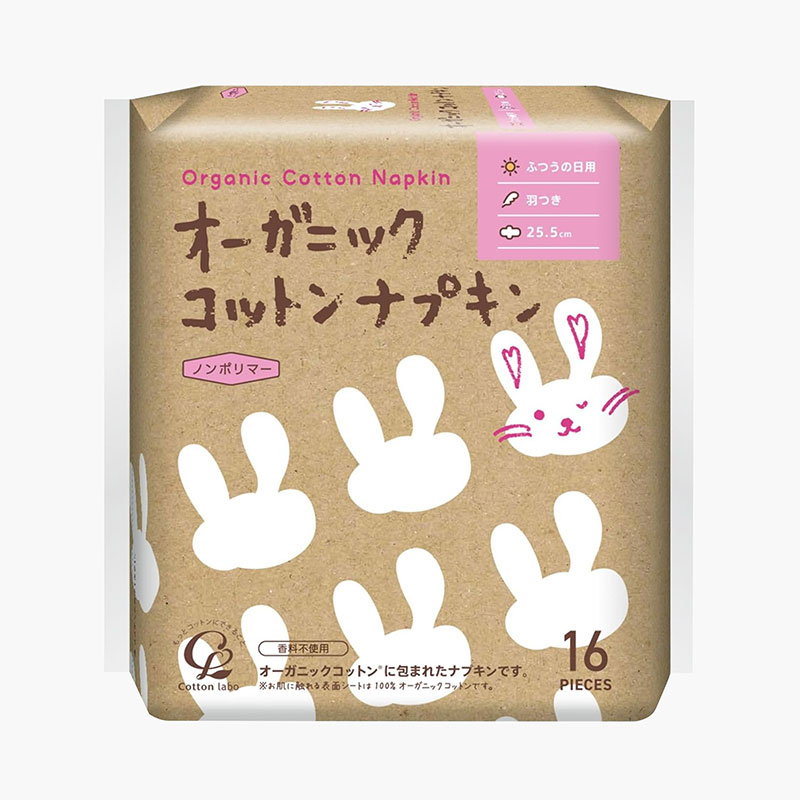 Băng vệ sinh Organic Cotton có cánh Cotton Labo 25.5cm 16 miếng