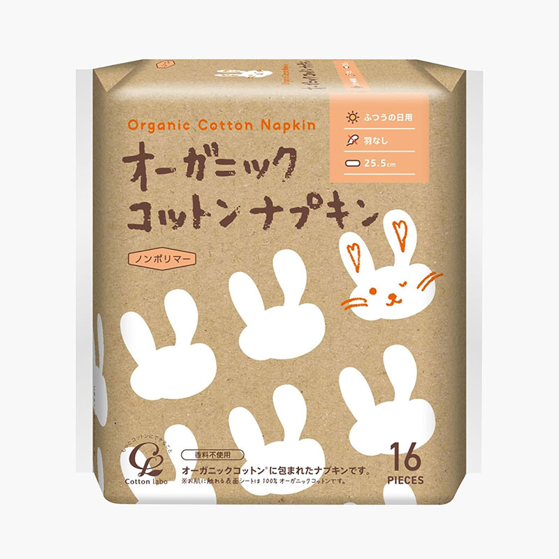 Băng vệ sinh Organic Cotton không cánh Cotton Labo 25.5cm 16 miếng