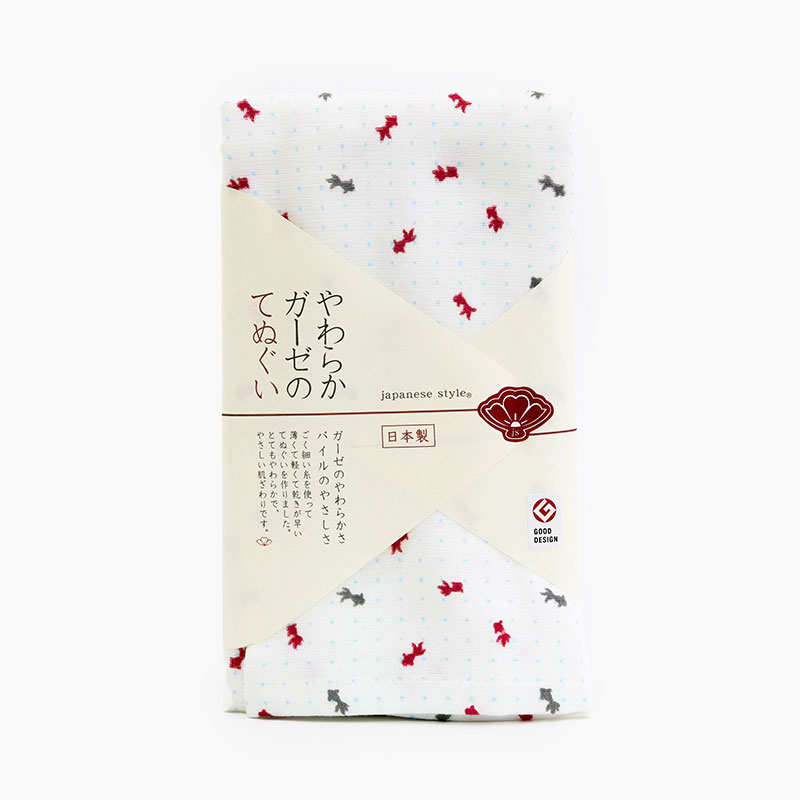Khăn Tenugui cotton Nhật Bản Nissen 34x90cm Japanese Style Ryu Deme JS-61221COL. 