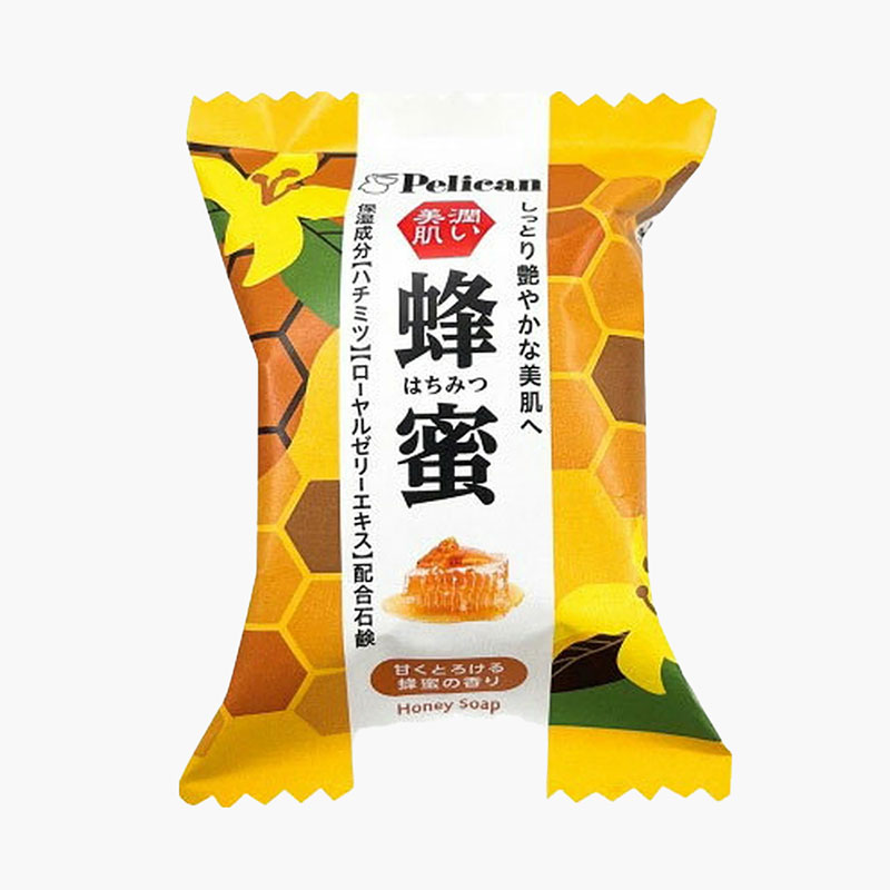 Xà phòng tắm Nhật Bản chiết xuất mật ong Pelican family soap honey 80g