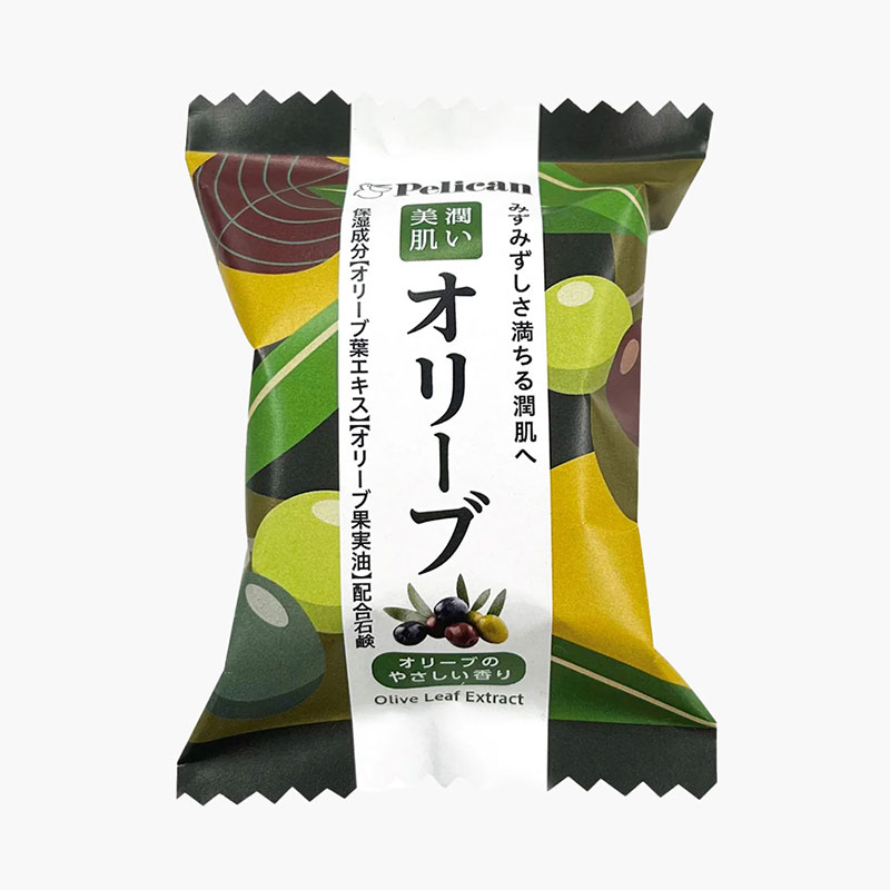 Xà phòng tắm Nhật Bản dưỡng ẩm olive Pelican family soap olive 80g