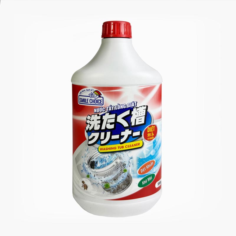Nước tẩy lồng máy giặt Mitsuei Smile Choice 550g, diệt khuẩn 99.9%, khử mùi
