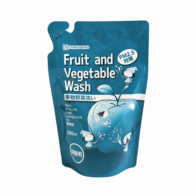 Nước rửa rau quả Chinoshio gói refill 280ml, loại bỏ dư lượng thuốc bảo vệ thực vật trên bề mặt