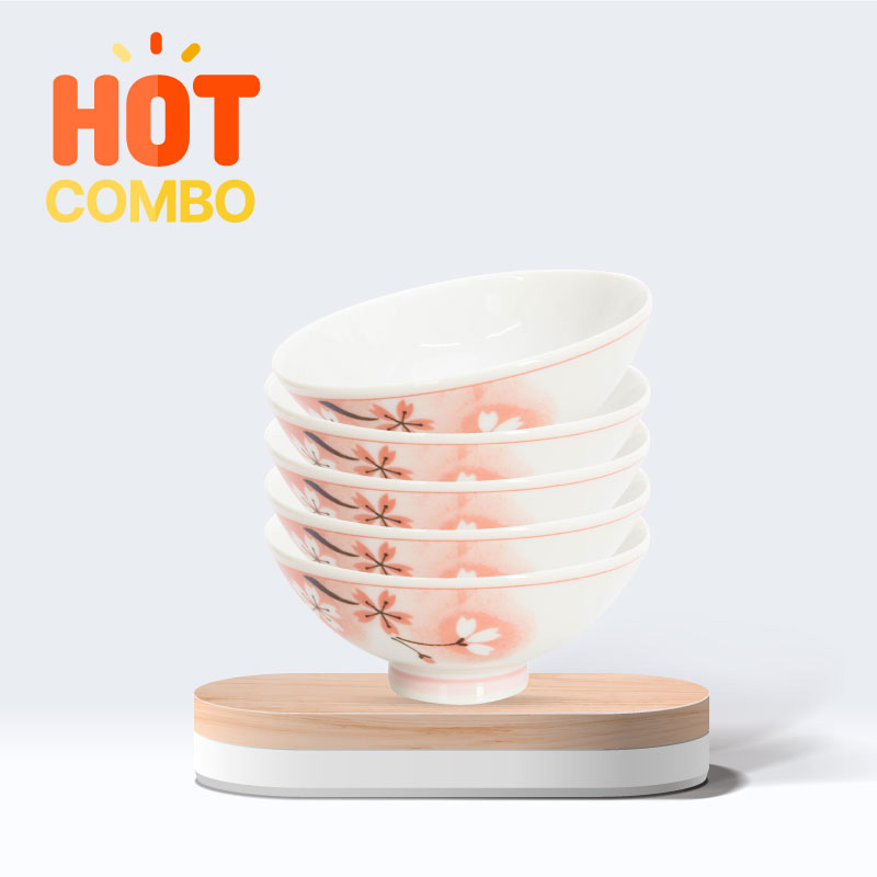 Combo 5 Chén sứ Nhật Bản 11.6cm Sakura