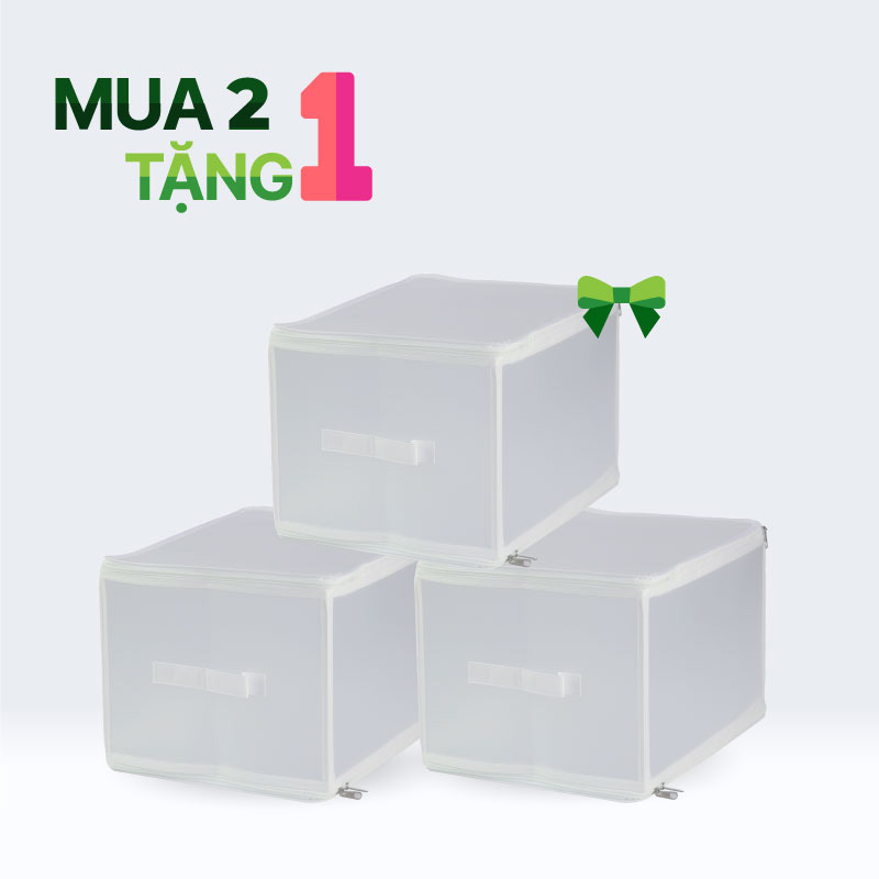 Combo mua 2 tặng 1 Hộp đựng vật dụng, quần áo, phụ kiện gấp gọn 40x30cm