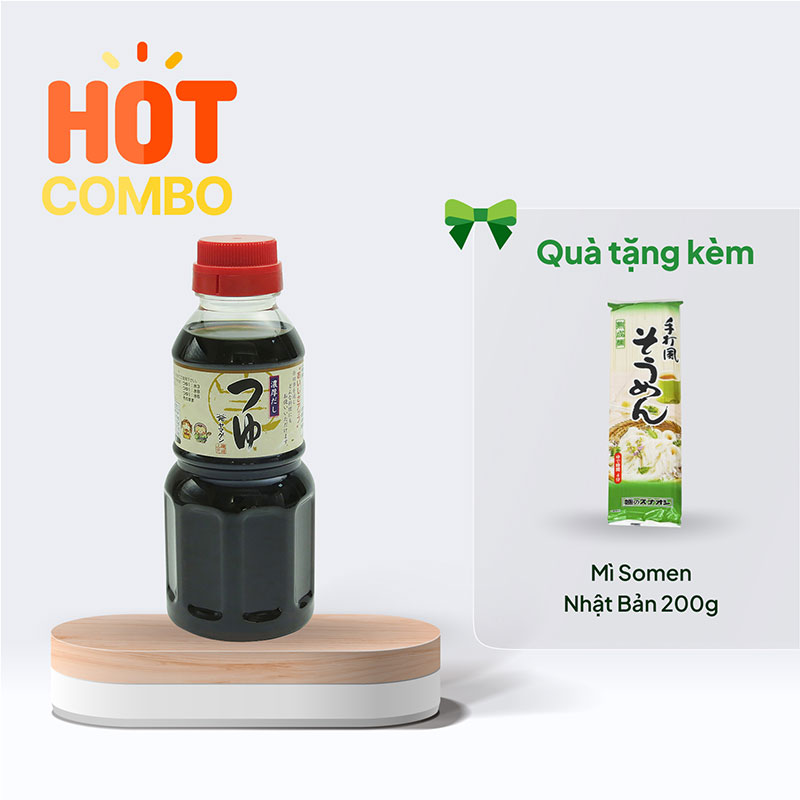 Combo mua Súp ăn mì Nhật Yamagen 300ml chỉ 49K tặng Mì Somen Nhật Bản 200g 