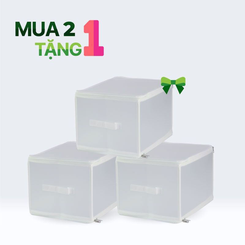 Combo mua 2 tặng 1 Hộp đựng vật dụng, quần áo, phụ kiện gấp gọn 40x30cm