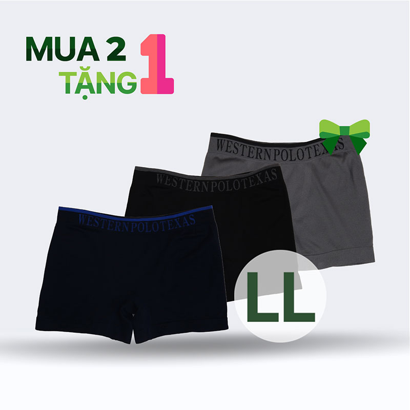 Combo mua 2 tặng 1 Quần lót nam boxer cao cấp size LL (Nhiều mẫu)