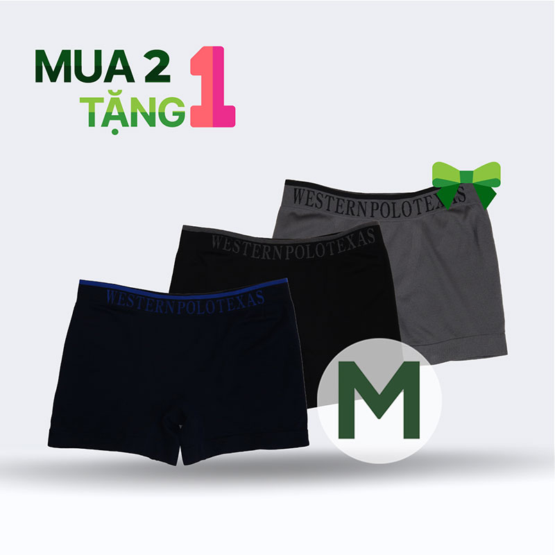 Combo mua 2 tặng 1 Quần lót nam boxer cao cấp size M (Nhiều mẫu)