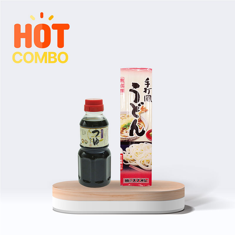Combo Súp ăn mì Nhật Yamagen 300ml và Mì Udon Nhật Bản 200g