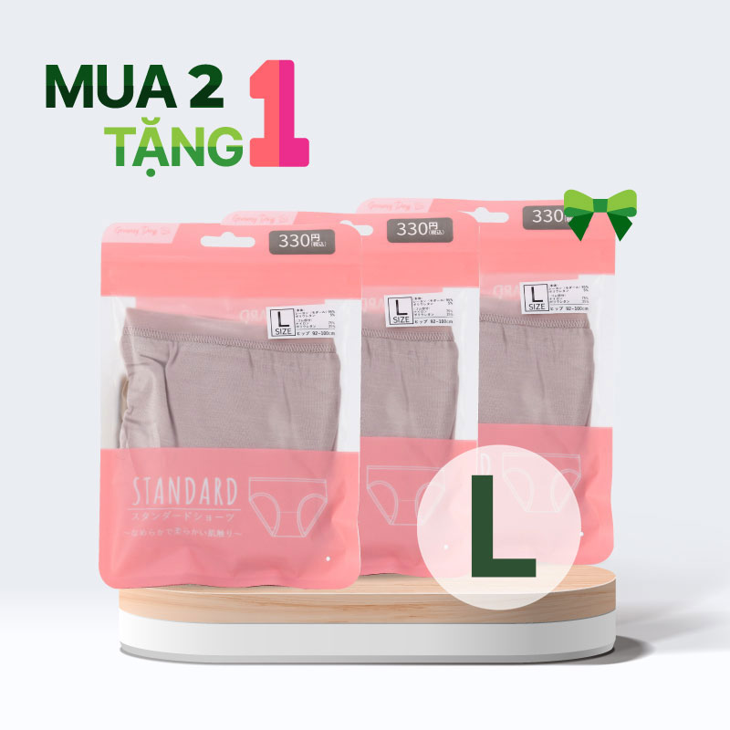 Combo Mua 2 tặng 1 Quần lót nữ cao cấp siêu mềm mại màu trơn L (Nhiều mẫu)