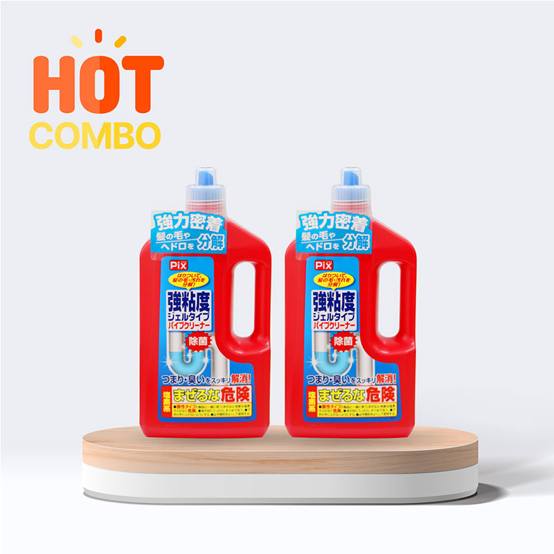 Combo 2 Gel thông cống, đường ống Lion Pix 800g