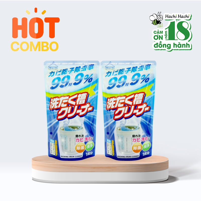 Combo 2 Bột tẩy lồng máy giặt kháng khuẩn, chống nấm mốc Rocket 120g