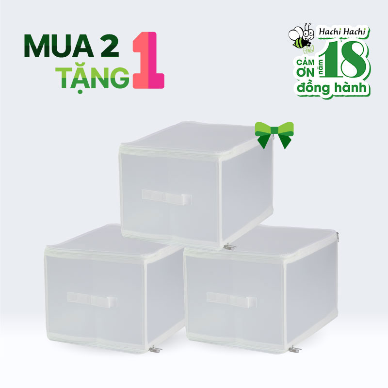Combo mua 2 tặng 1 Hộp đựng vật dụng, quần áo, phụ kiện gấp gọn 40x30cm