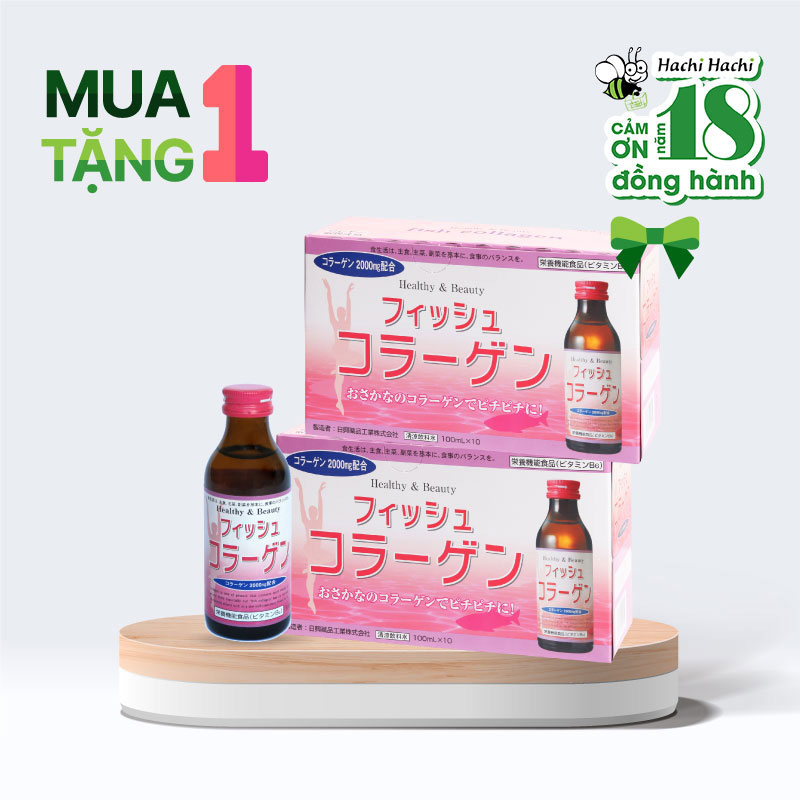 Combo mua 1 tặng 1 hộp  TPBS: Nước uống Collagen chiết xuất từ cá 100mlx10 chai