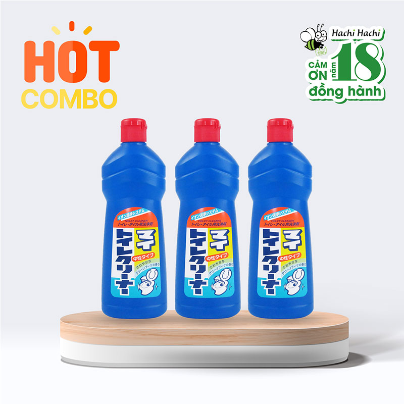 Combo 3 chai Nước tẩy rửa vệ sinh toilet, bồn cầu Rocket 500ml