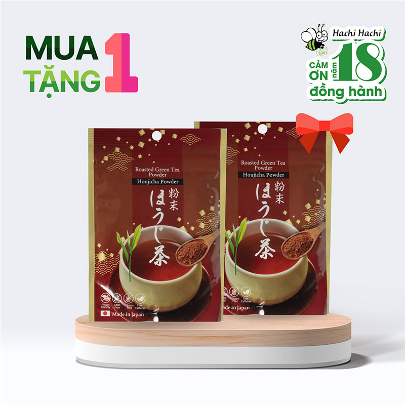 Combo mua 1 tặng 1 Bột trà rang Houjicha Nhật Bản Kanes 50g