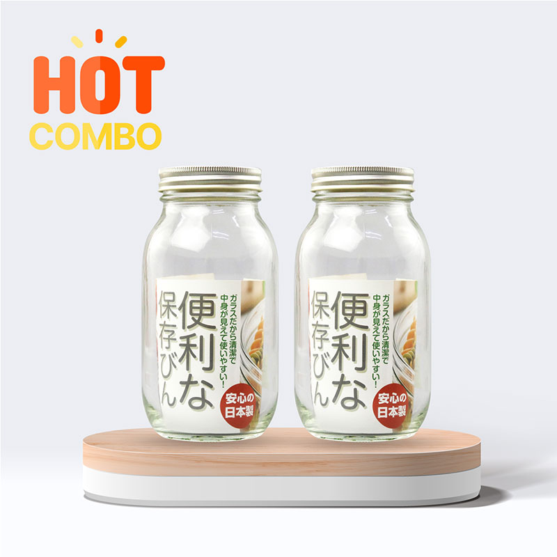 Combo 2 Hũ thủy tinh Aderia 900ml
