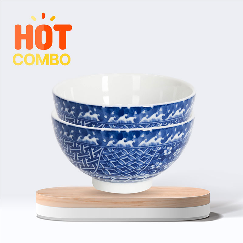 Combo 2 Chén gốm Nhật Bản 12cm