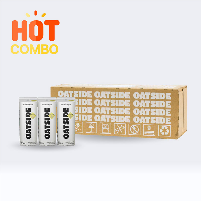 Combo 1 thùng 24 hộp Sữa yến mạch vị nguyên bản OATSIDE 180ml