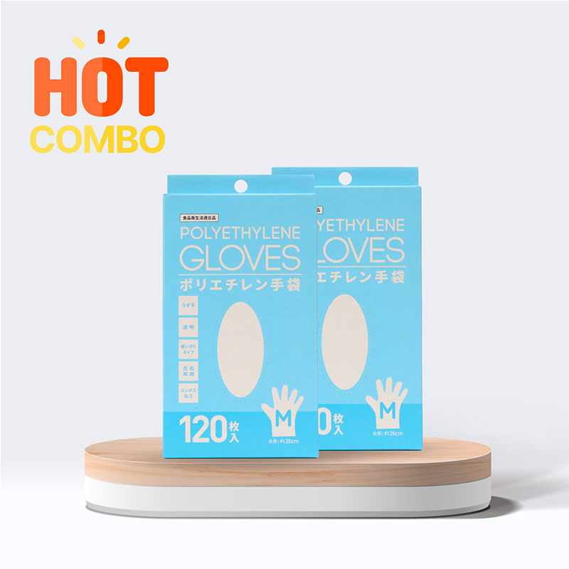Combo 2 Bao tay dùng 1 lần 120 cái size M