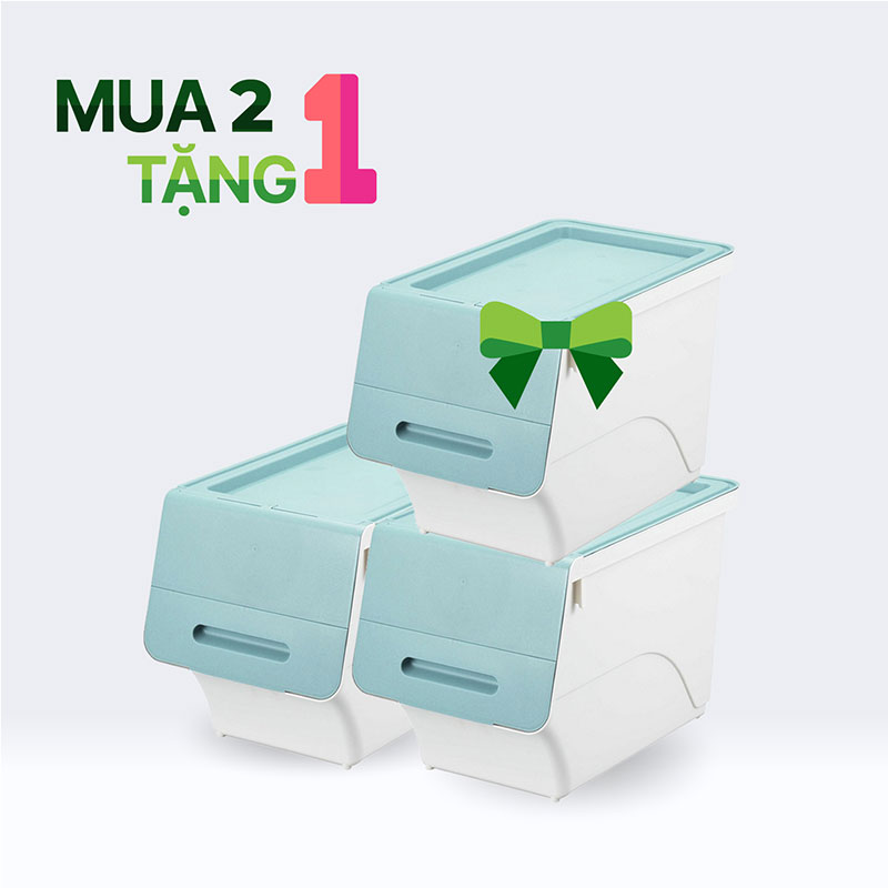 Combo mua 2 tặng 1 Hộp đựng nắp gập Sanka 28.5x46x31cm (S)