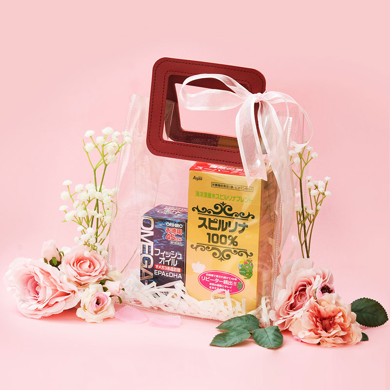 Giftset 20/10 Viên uống dầu cá Orihiro 180 viên và  Tảo Spirulina 2200 viên (kết hợp 5% tảo nước biển sâu)