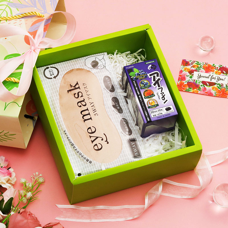 Giftset 20/10 Viên uống bổ Mắt Eyefine 30 viên và Miếng che mắt chườm mắt nóng lạnh dạng gel thư giãn