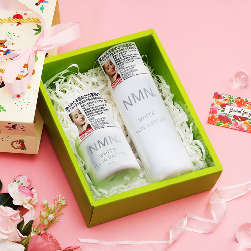 Giftset 20/10  Nước hoa hồng và Gel cấp ẩm và dưỡng trắng da tế bào gốc NMN white all in one gel 