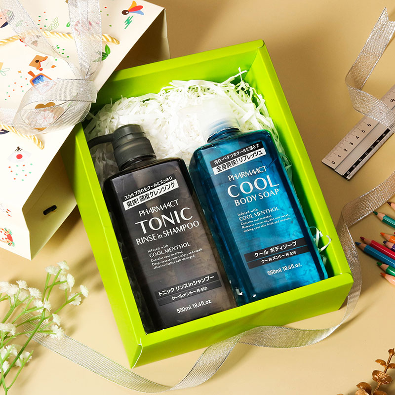 Giftset 20/11 Dầu gội xả & Sữa tắm dành cho nam Pharmaact cool 550ml