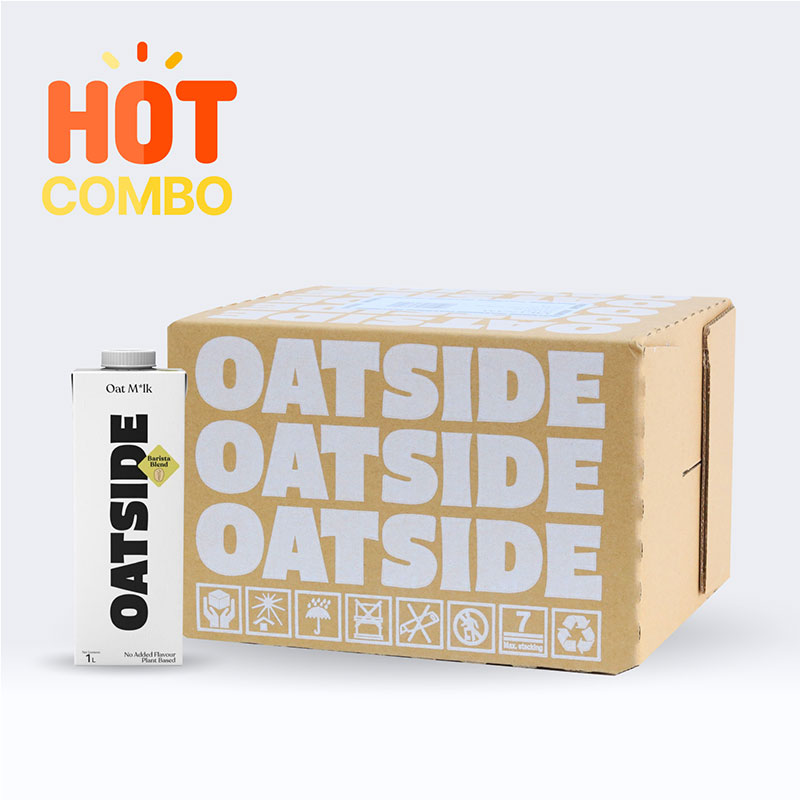 Combo siêu tiết kiệm 1 thùng 6 hộp TPBS: Sữa yến mạch vị nguyên bản Oatside 1L