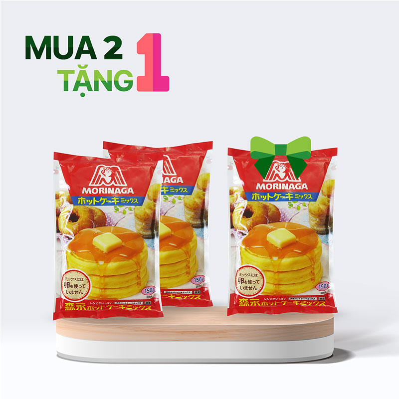 Combo siêu hời mua 2 tặng 1 Bột làm bánh Hotcake Morinaga 150g