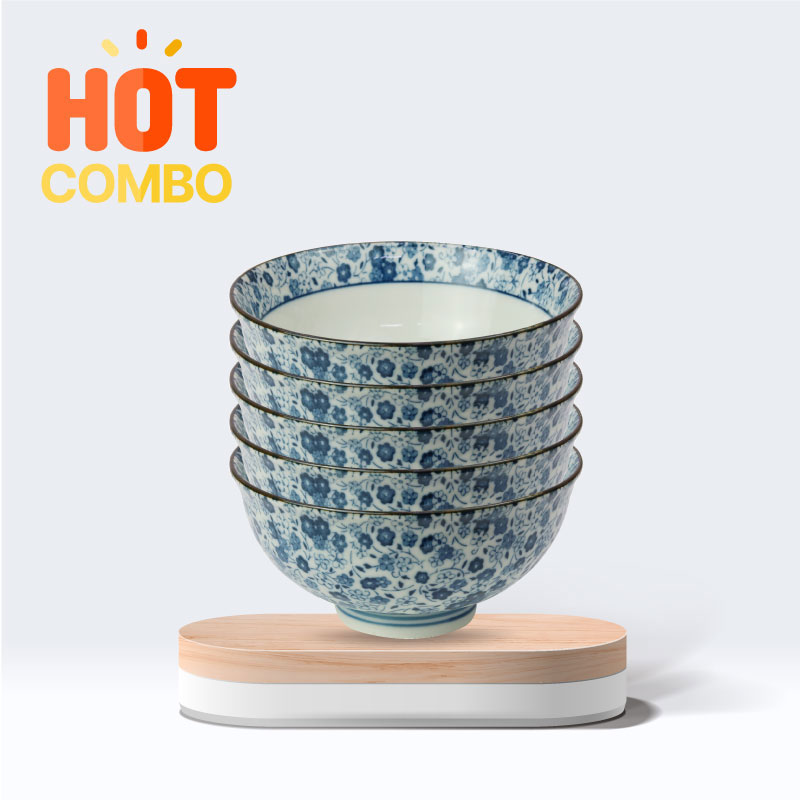 Combo siêu tiết kiệm 5 Chén sứ Nhật Bản 11.5cm