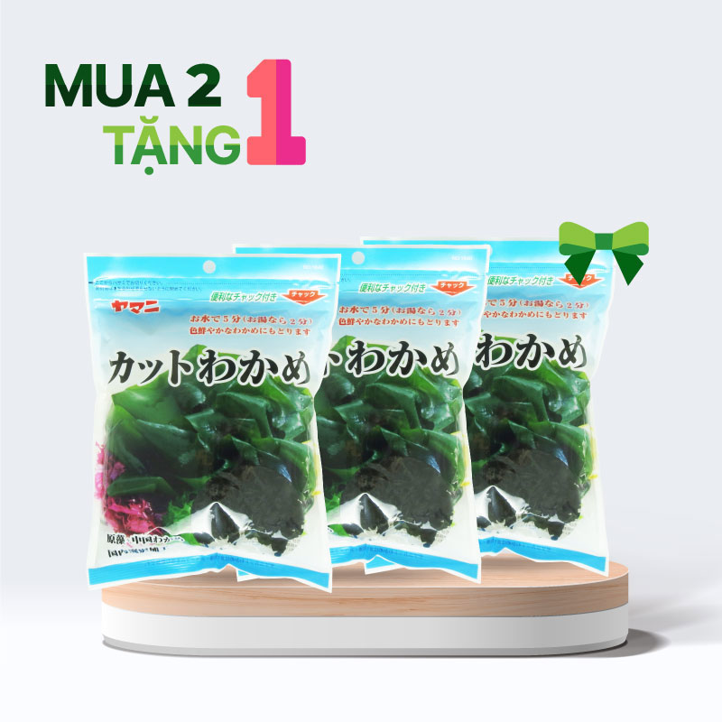 Combo siêu hời mua 2 tặng 1 Rong biển cắt Wakame 40g