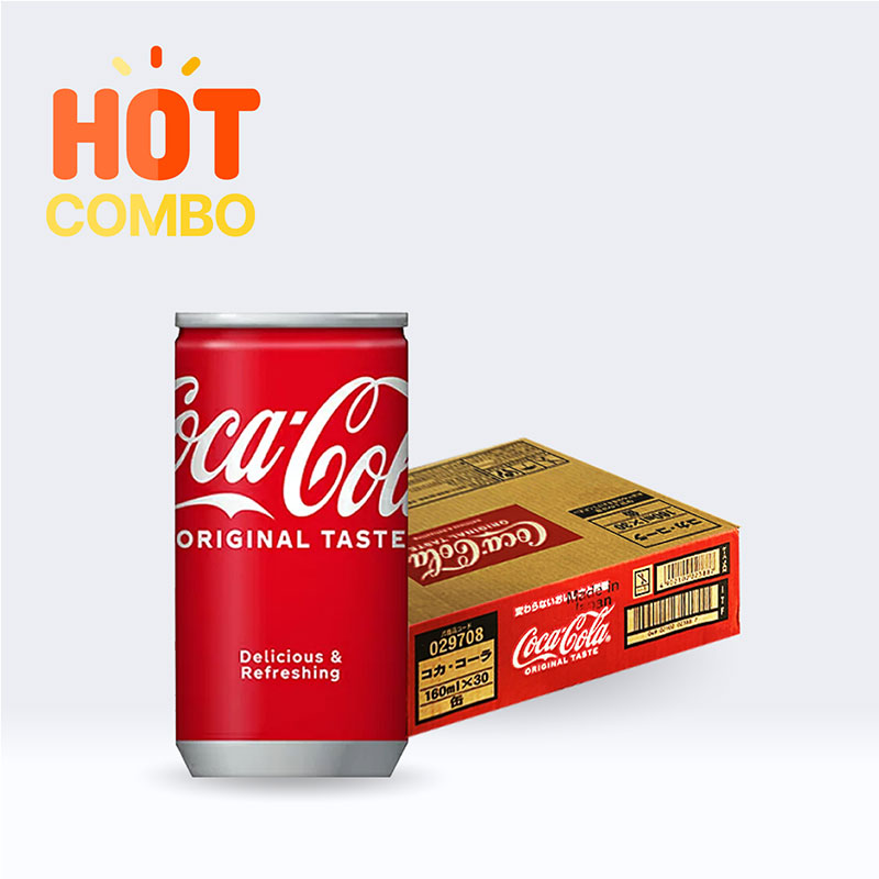 Combo siêu tiết kiệm 1 thùng 30 lon Nước ngọt Coca Cola Nhật Bản 160ml