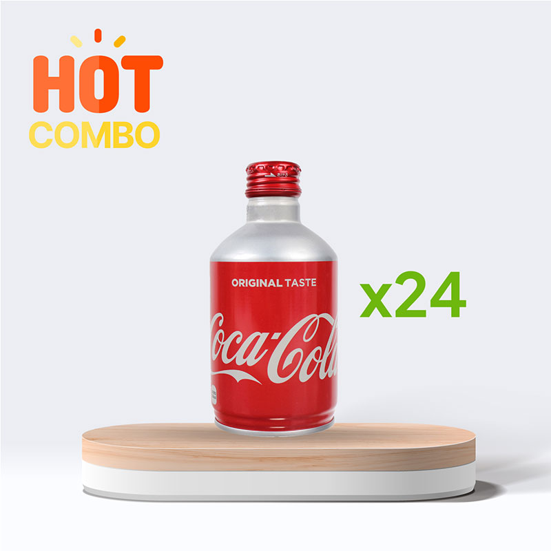 Combo siêu tiết kiệm 1 thùng 24 lon Nước ngọt có ga vị truyền thống Coca Cola Original Taste 300ml
