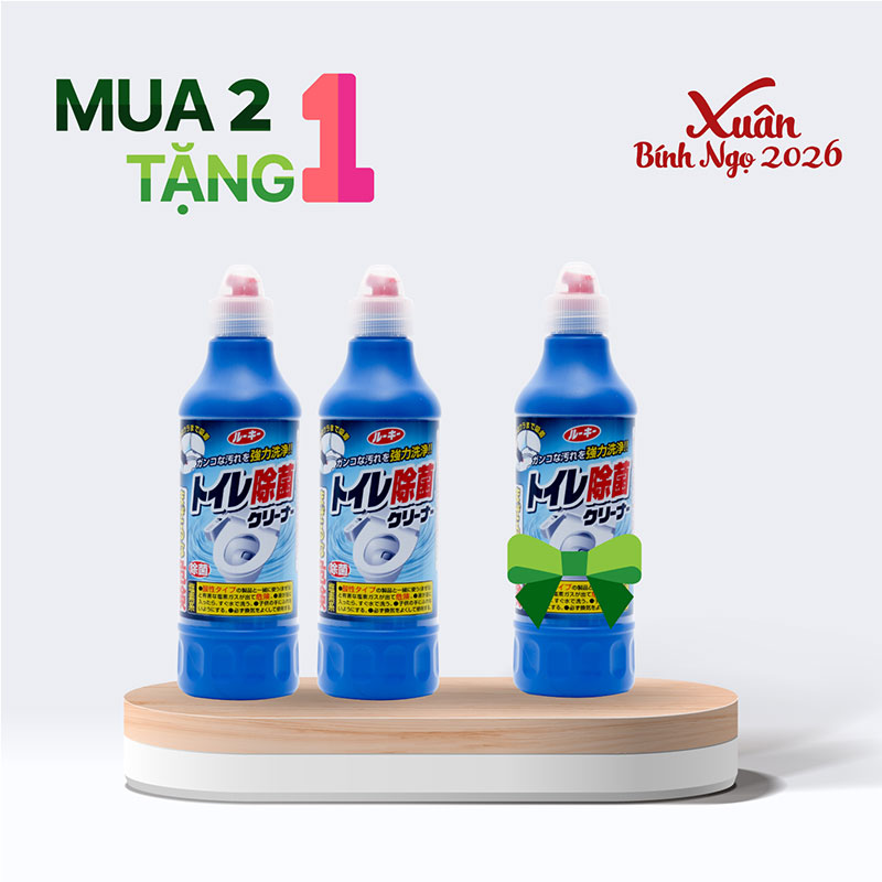 Combo siêu hời mua 2 tặng 1 Nước tẩy bồn cầu cực mạnh kháng khuẩn khử mùi Daiichi 500ml