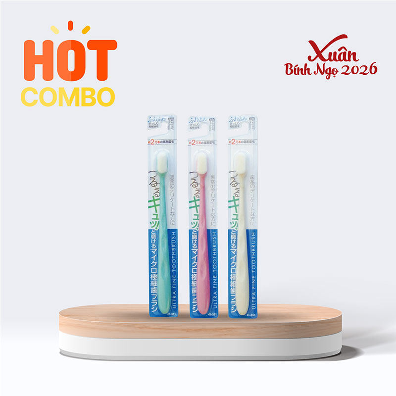 Combo siêu tiết kiệm 3 Bàn chải đánh răng lông siêu mềm mịn (Nhiều mẫu)