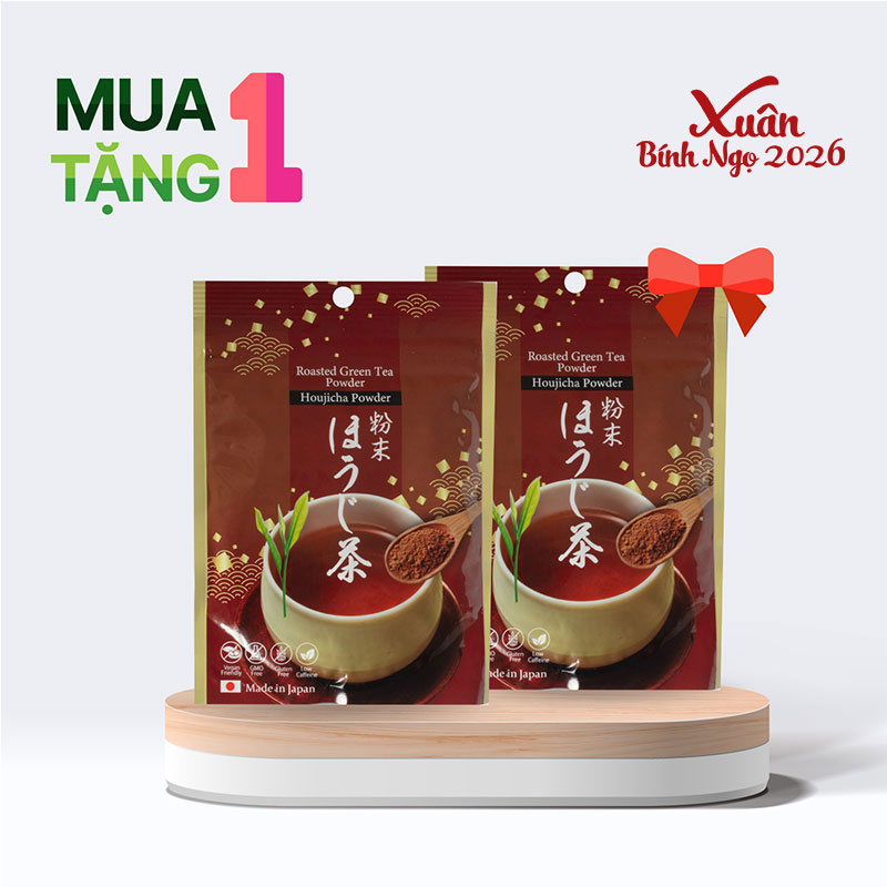 Combo siêu hời mua 1 tặng 1 Bột trà rang Houjicha Nhật Bản Kanes 50g